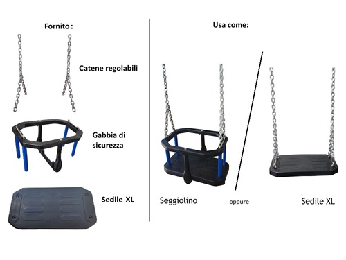 (image for) Seggiolino di Gomma DeLuxe 2-in-1 con catene